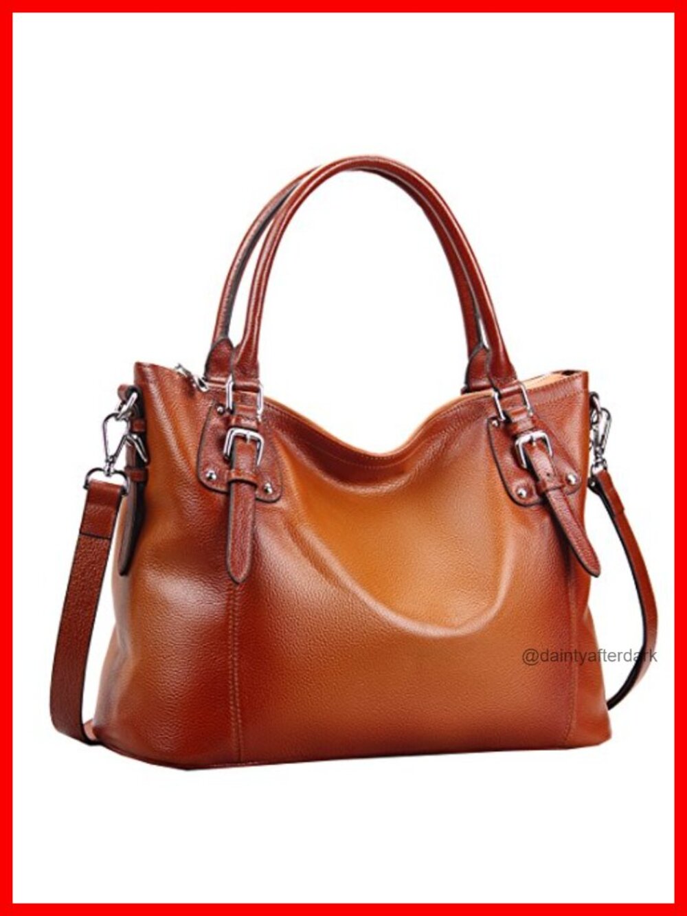 Cowhide Leather Tote Satchel Top Handle Crossbody Shoulder Bag
